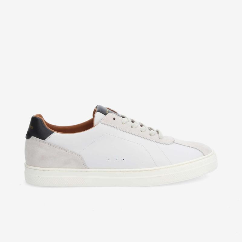 SPARK CLAY T TOE M - NAPPA/SDE/NAPPA - BLANC/BLANC CASSE/NOIR